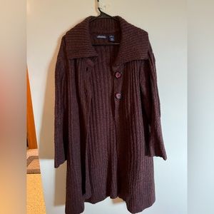 Wind River red/maroon long sweater: size XL